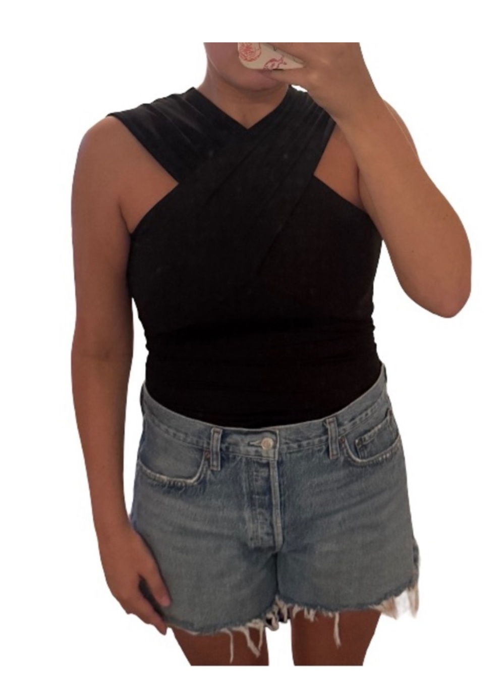 Gianni Bini Black Sleeveless Bodysuit